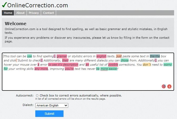 Online Correction