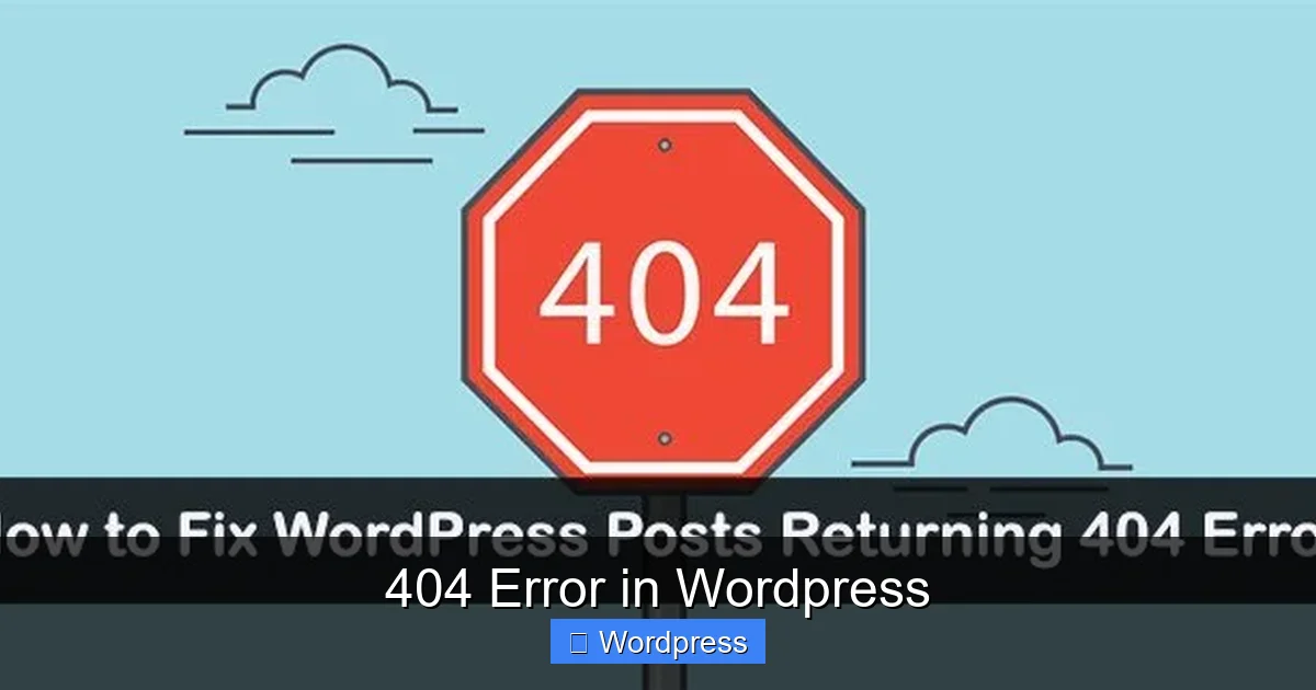 404 Error in WordPress