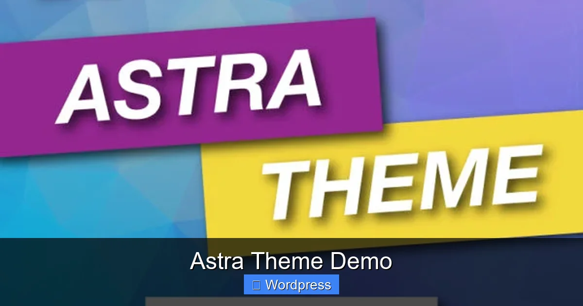 Astra Theme Demo