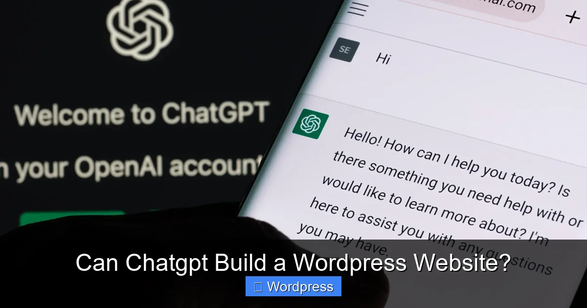 Can Chatgpt Build a WordPress Website?