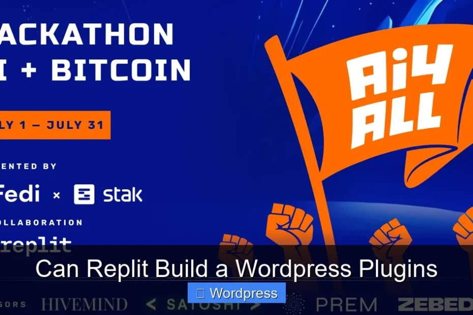 Can Replit Build a Wordpress Plugins