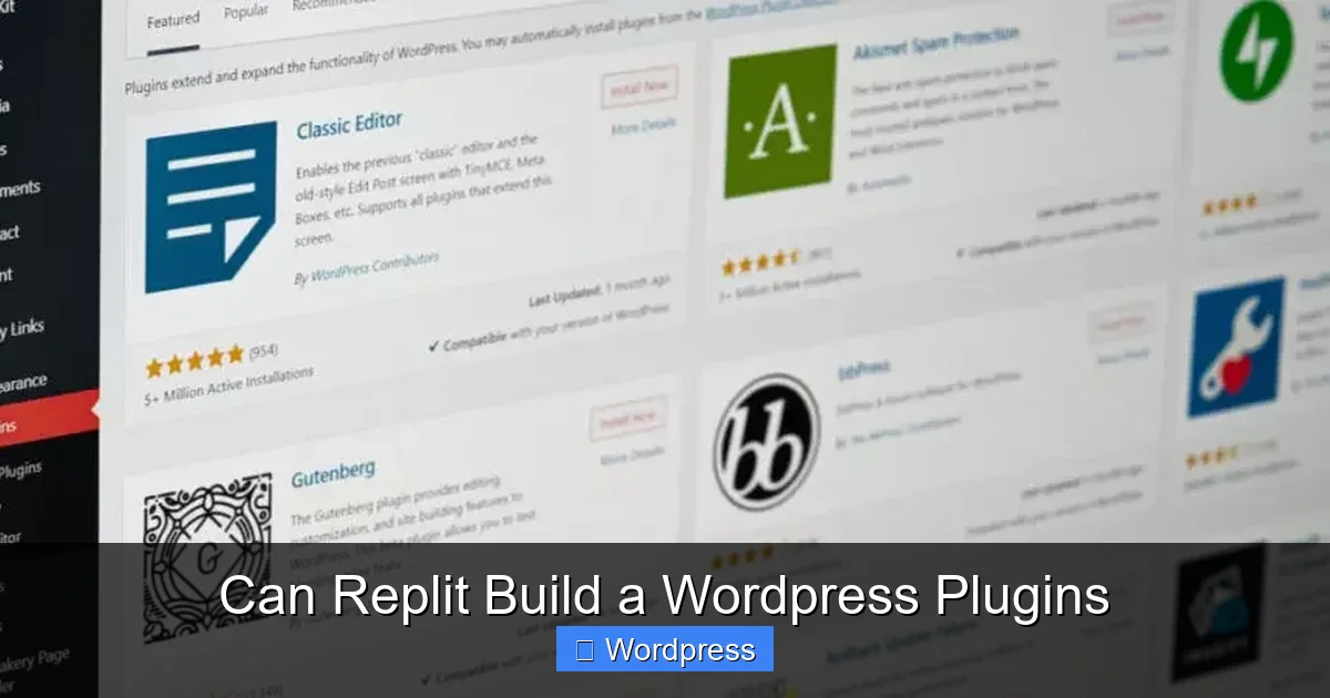 Can Replit Build a WordPress Plugins