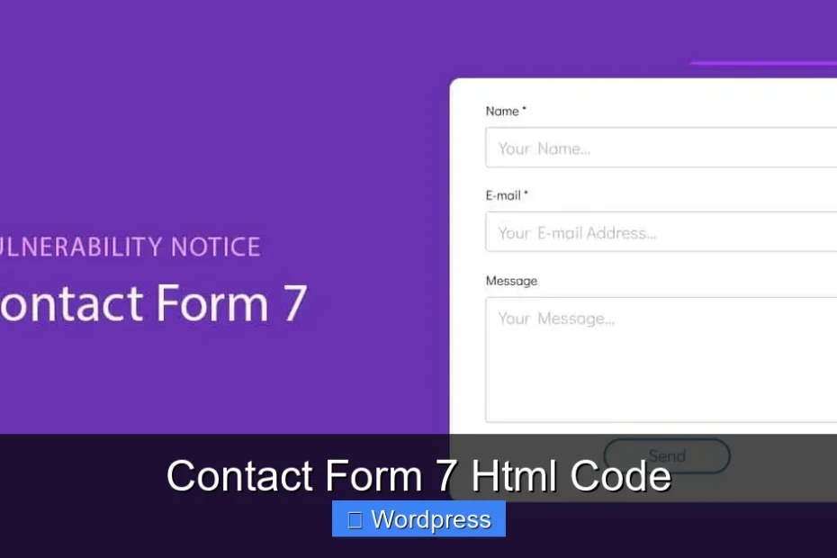 Contact Form 7 Html Code