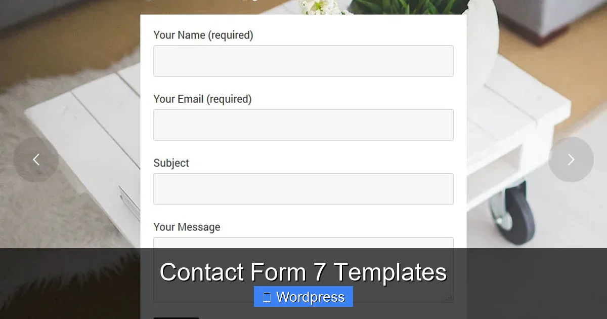 Contact Form 7 Templates
