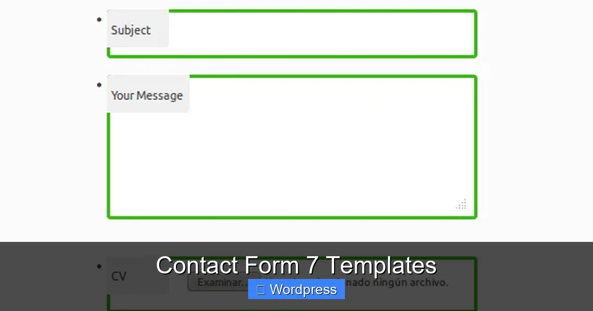 Contact Form 7 Templates