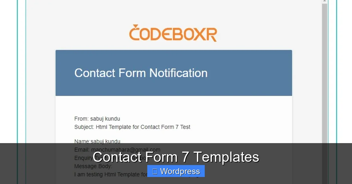 Contact Form 7 Templates
