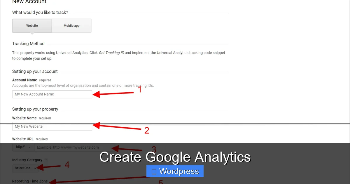 Create Google Analytics