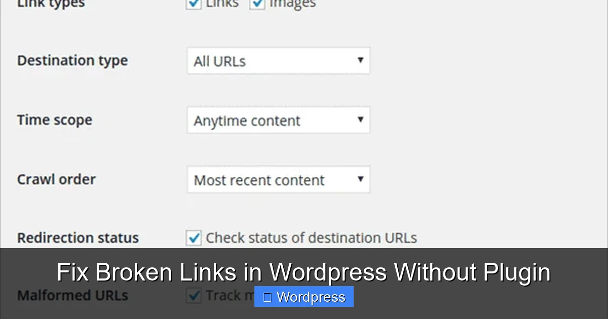 Fix Broken Links in WordPress Without Plugin