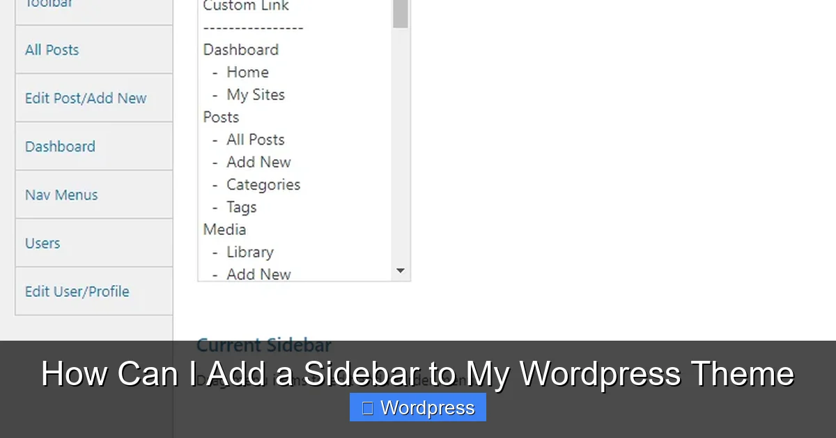 How Can I Add a Sidebar to My WordPress Theme