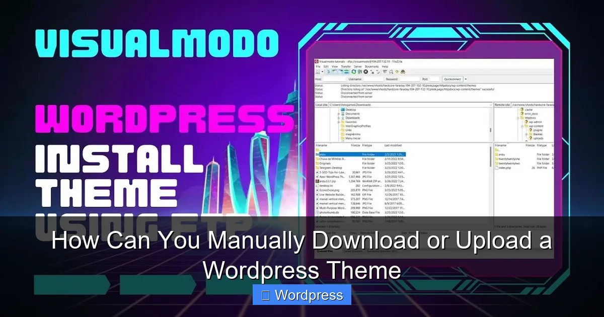 How Can You Manually Download or Upload a WordPress Theme