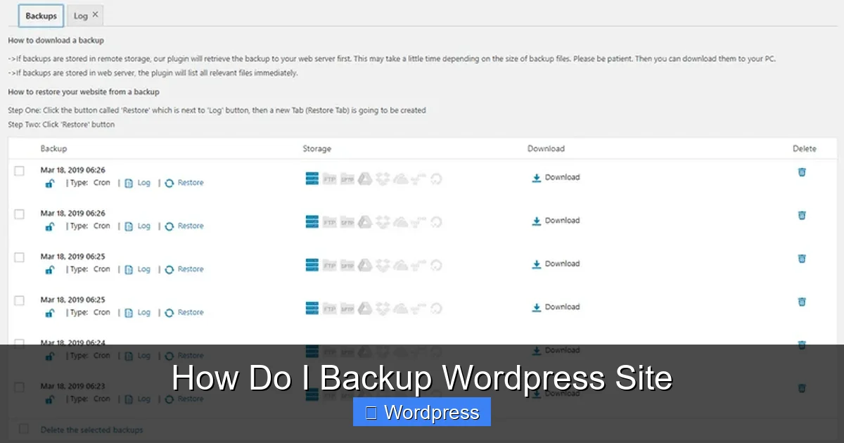 How Do I Backup WordPress Site