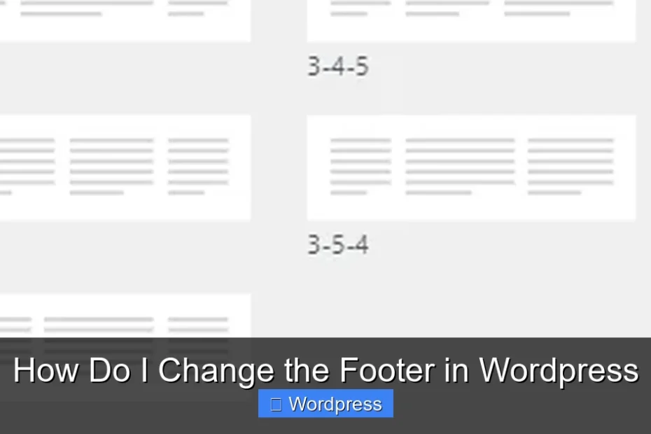 How Do I Change the Footer in Wordpress
