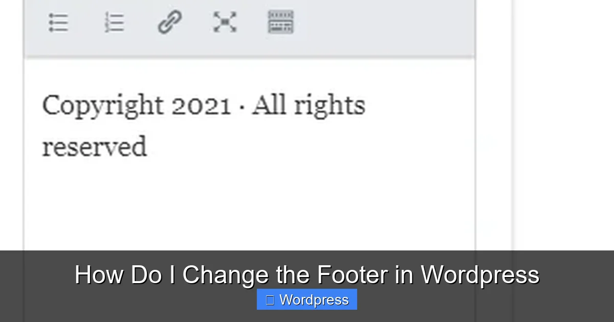 How Do I Change the Footer in WordPress