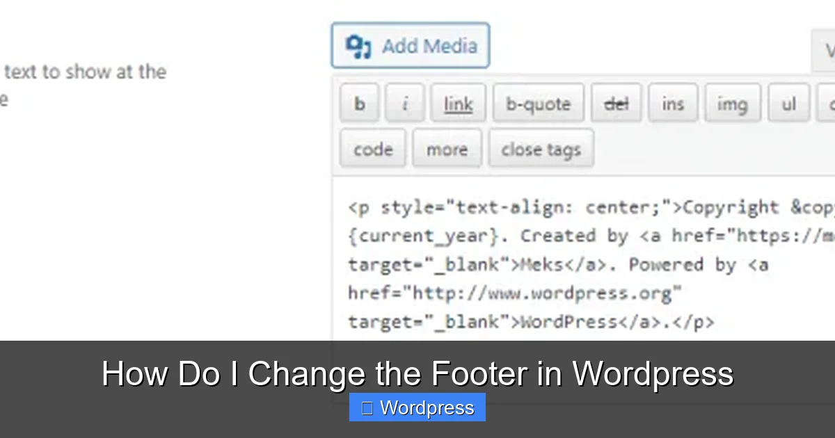 How Do I Change the Footer in WordPress