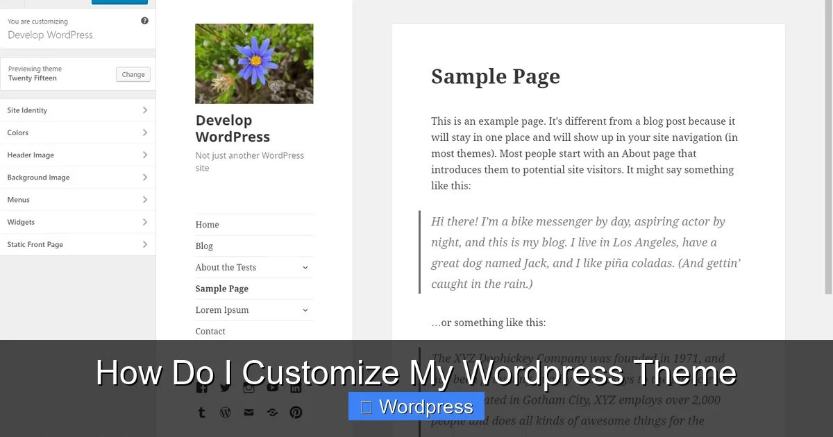 How Do I Customize My WordPress Theme