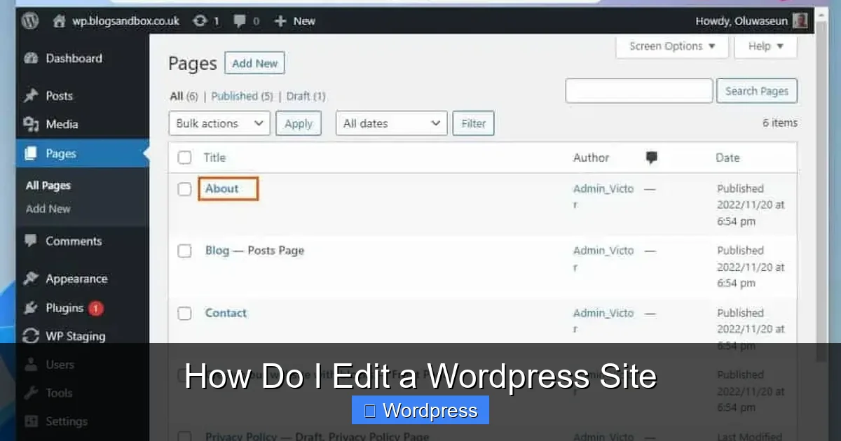 How Do I Edit a WordPress Site