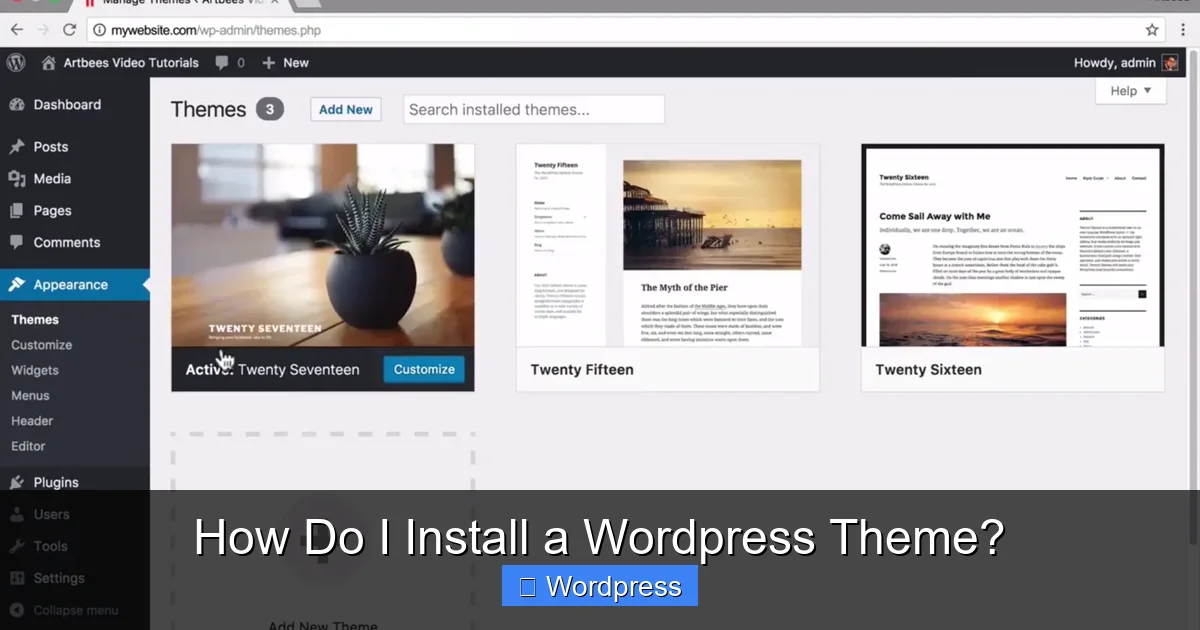 How Do I Install a WordPress Theme?