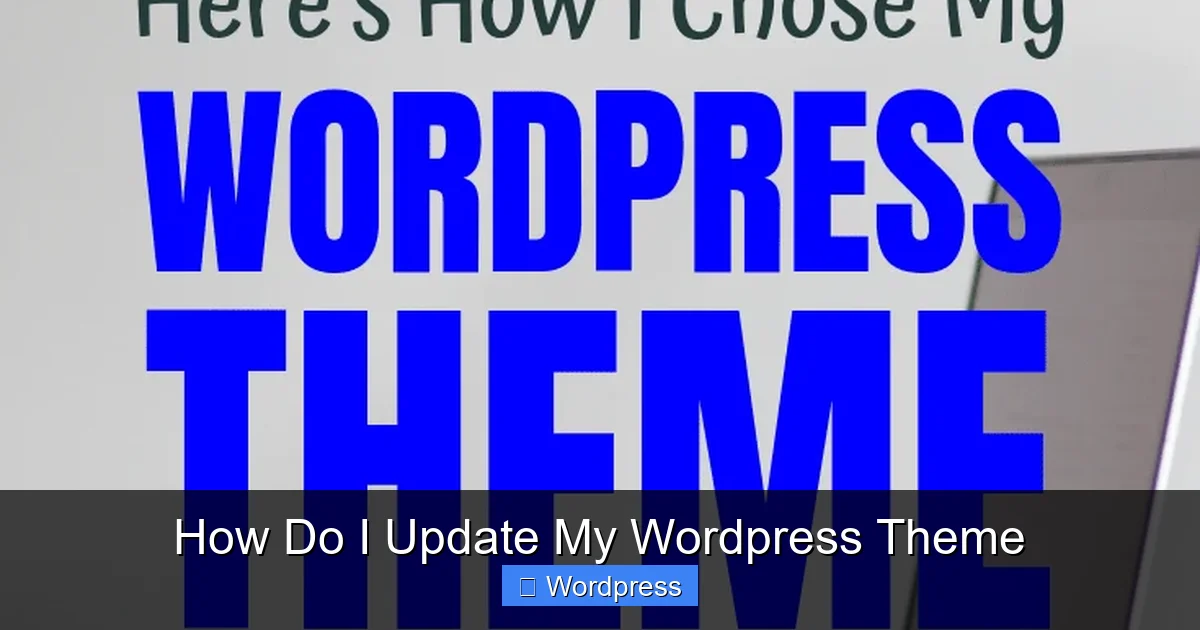 How Do I Update My WordPress Theme