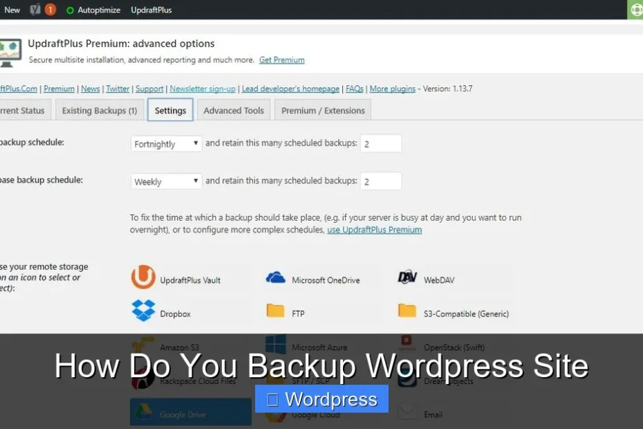 How Do You Backup Wordpress Site