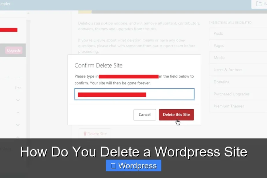 How Do You Delete a Wordpress Site