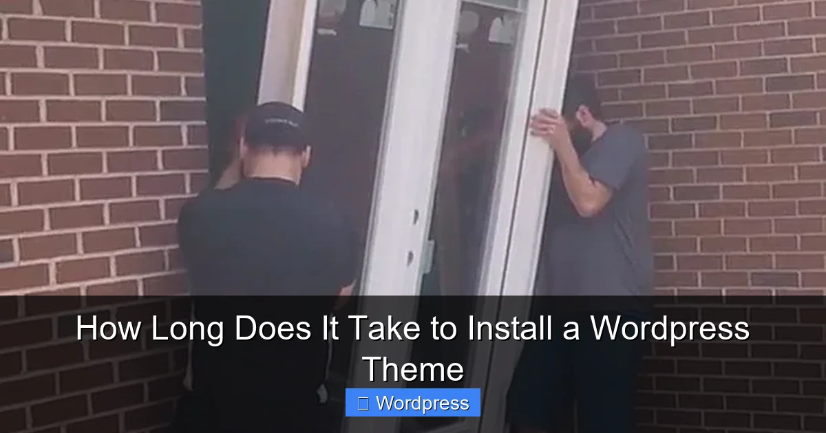 How Long Does It Take to Install a WordPress Theme