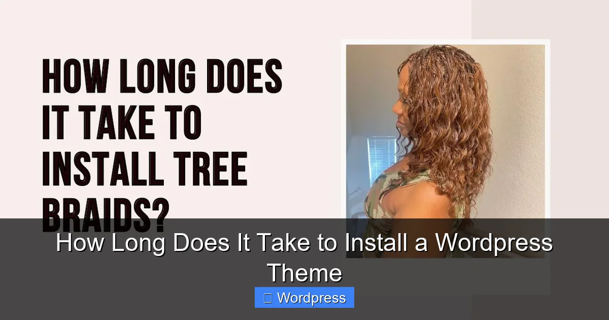 How Long Does It Take to Install a WordPress Theme