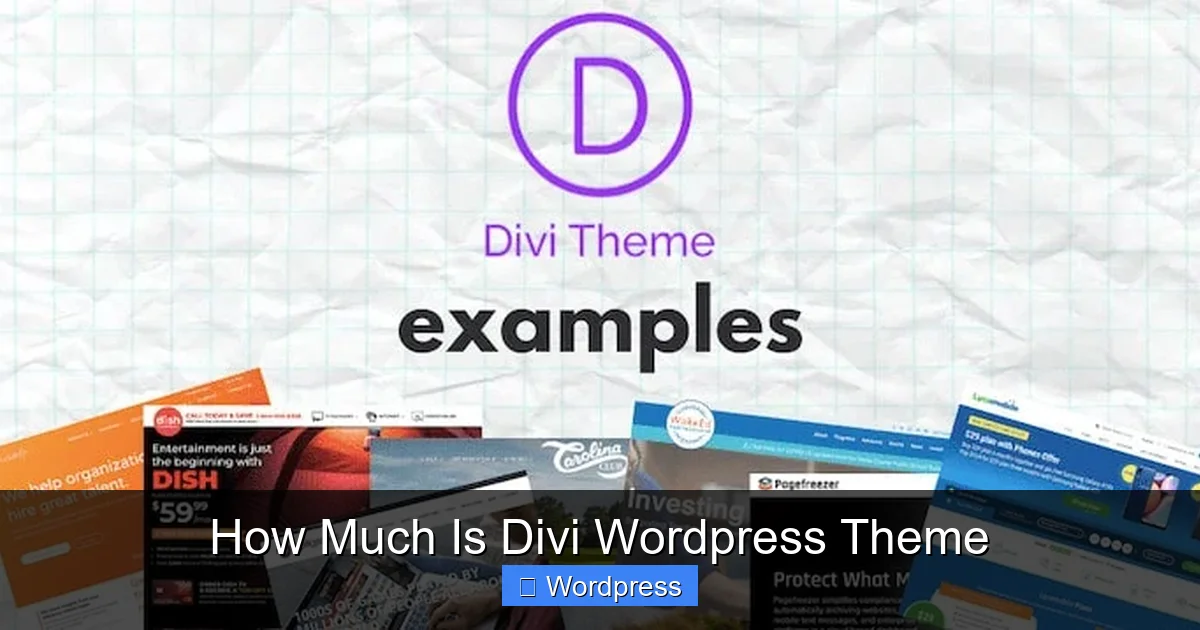How Much Is Divi WordPress Theme