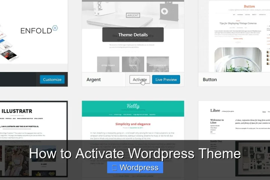 How to Activate Wordpress Theme