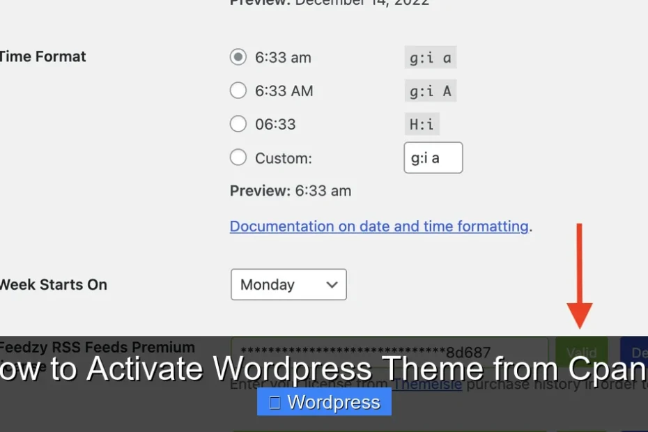 How to Activate Wordpress Theme from Cpanel