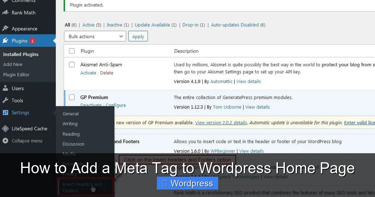 How to Add a Meta Tag to WordPress Home Page