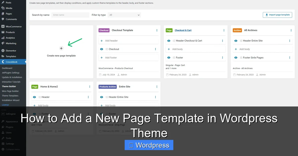 How to Add a New Page Template in WordPress Theme