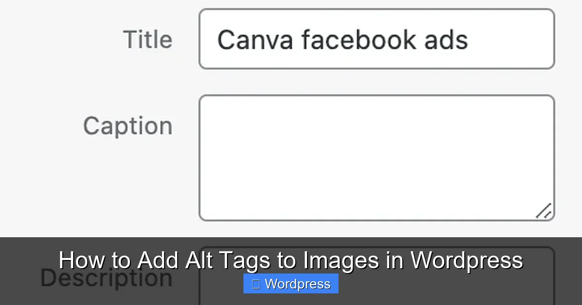 How to Add Alt Tags to Images in WordPress
