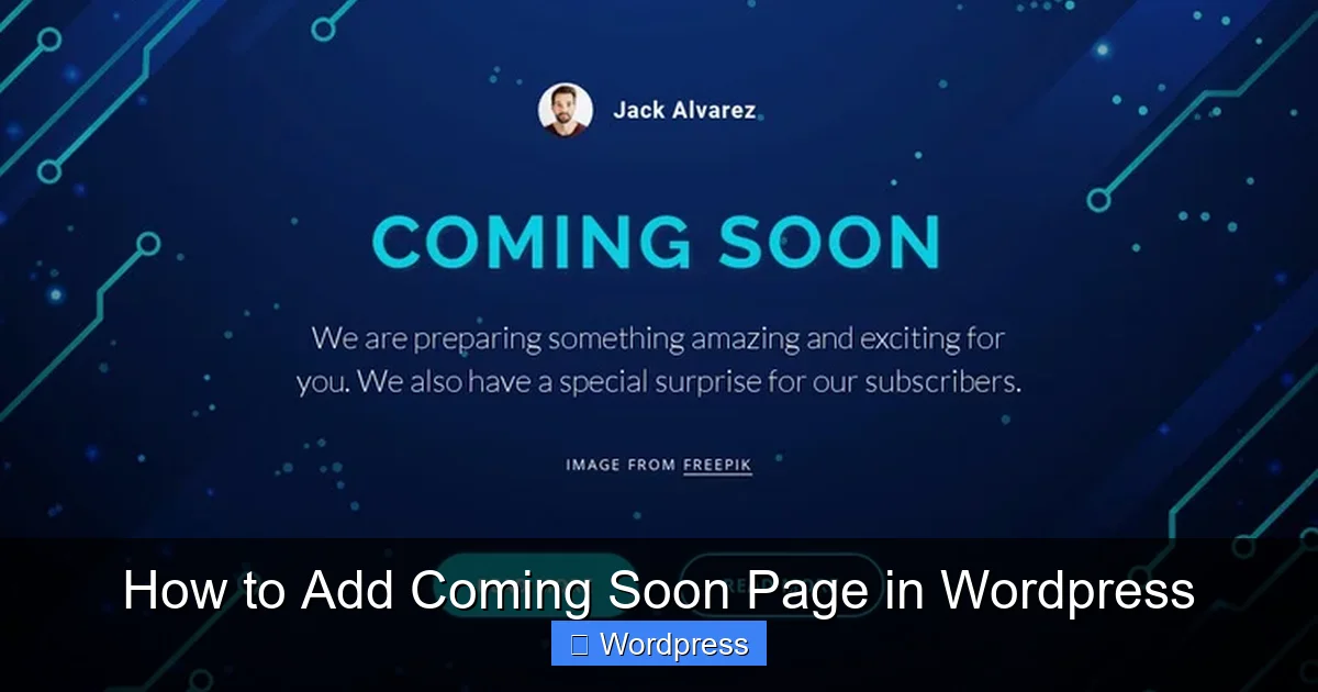 How to Add Coming Soon Page in WordPress