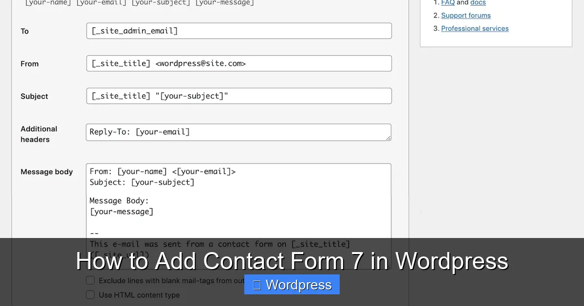 How to Add Contact Form 7 in WordPress