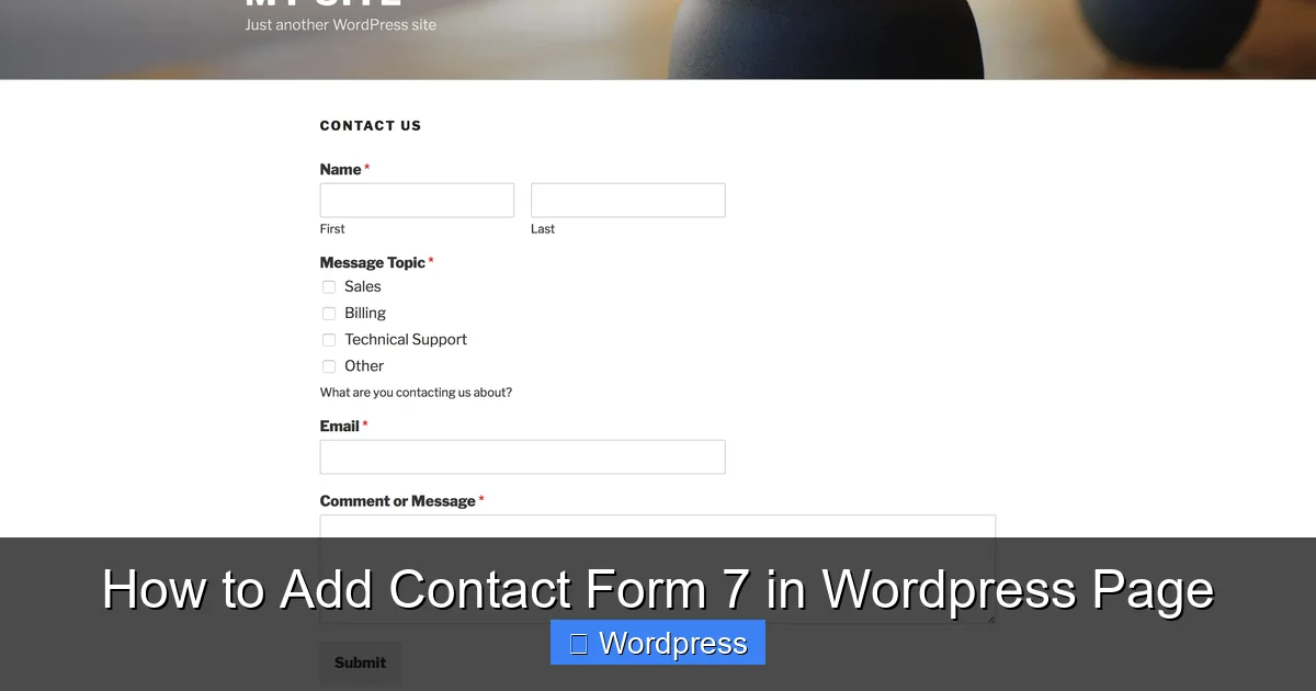 How to Add Contact Form 7 in WordPress Page