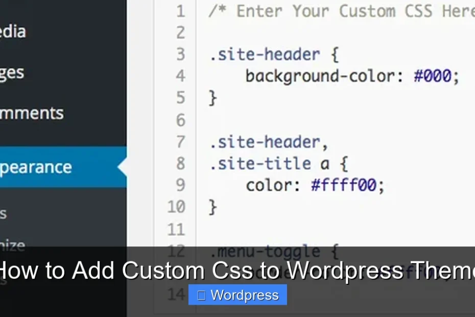How to Add Custom Css to Wordpress Theme