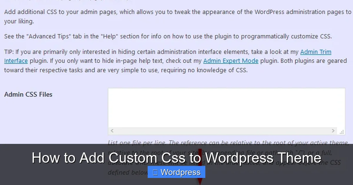 How to Add Custom Css to WordPress Theme