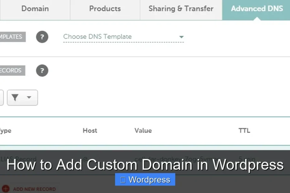 How to Add Custom Domain in Wordpress