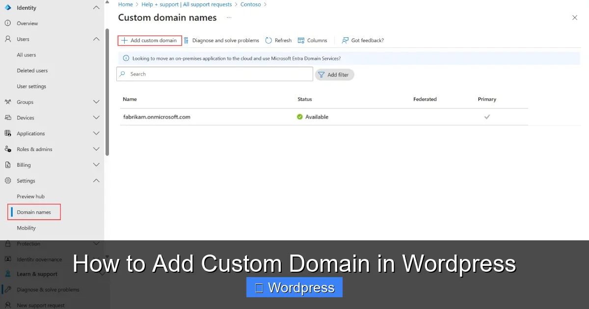 How to Add Custom Domain in WordPress
