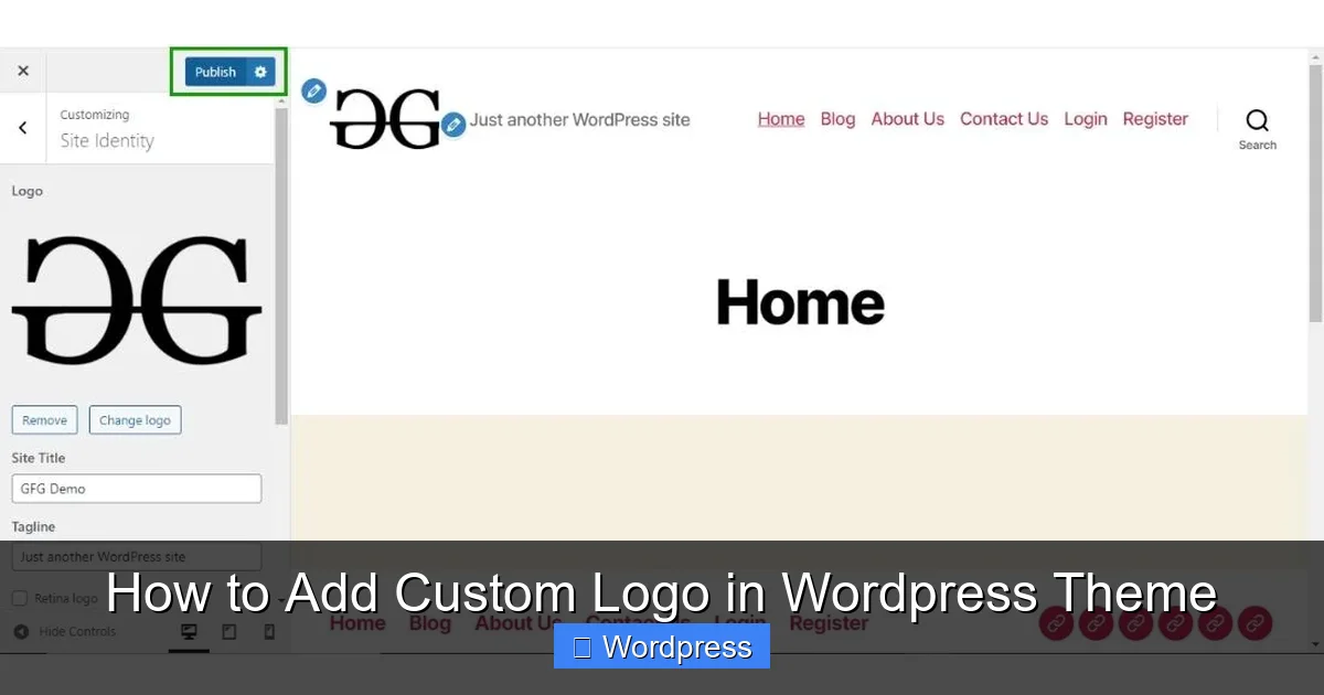How to Add Custom Logo in WordPress Theme
