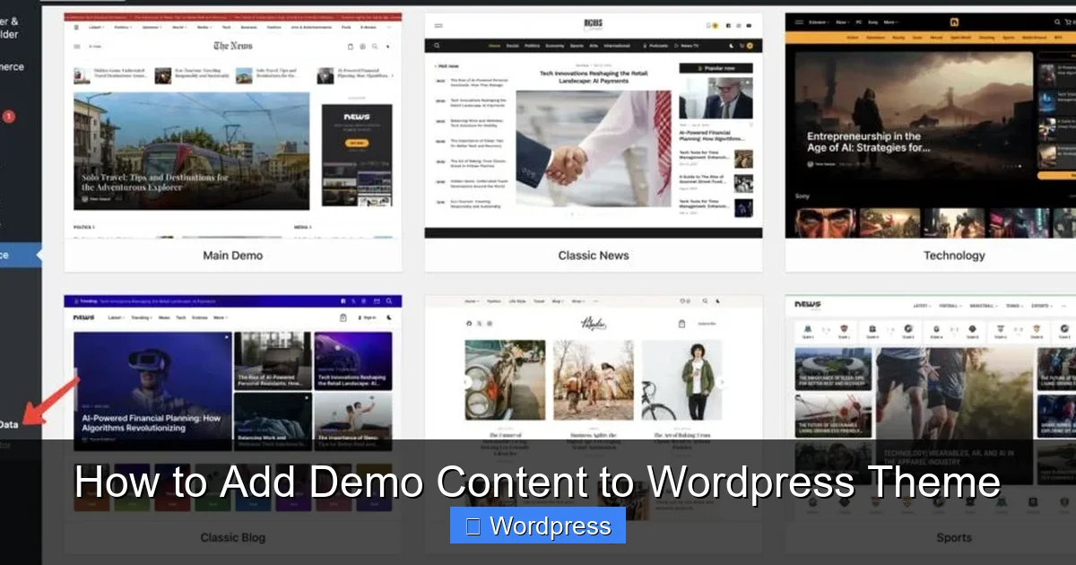 How to Add Demo Content to WordPress Theme