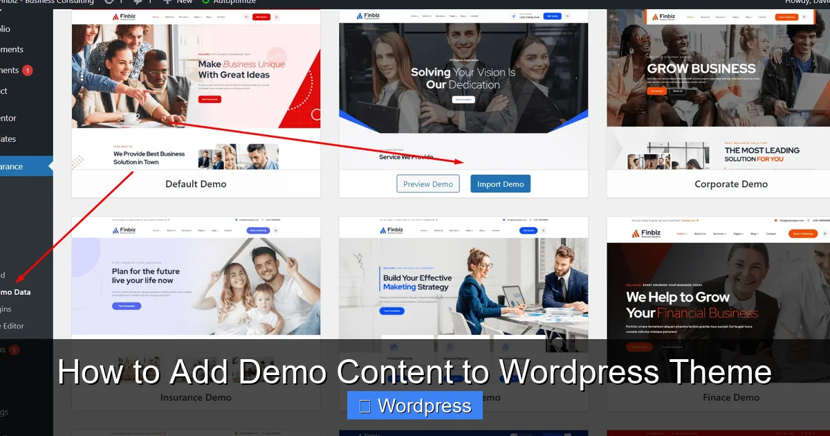 How to Add Demo Content to WordPress Theme