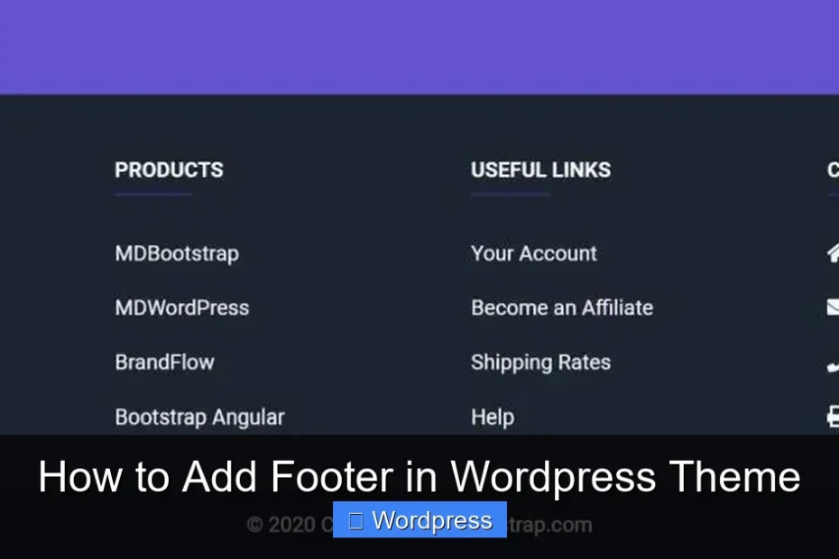 How to Add Footer in Wordpress Theme