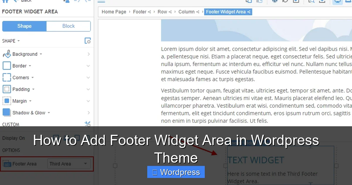 How to Add Footer Widget Area in WordPress Theme