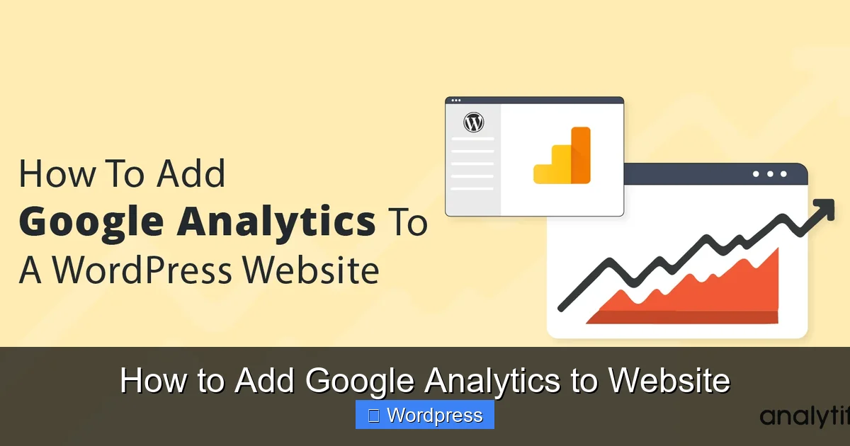 How to Add Google Analytics to Website