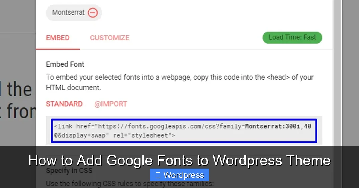 How to Add Google Fonts to WordPress Theme