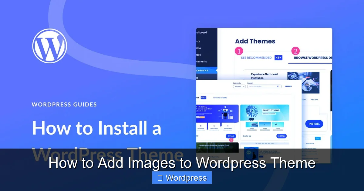 How to Add Images to WordPress Theme
