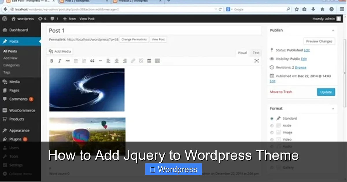 How to Add Jquery to WordPress Theme