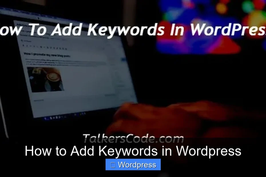 How to Add Keywords in Wordpress