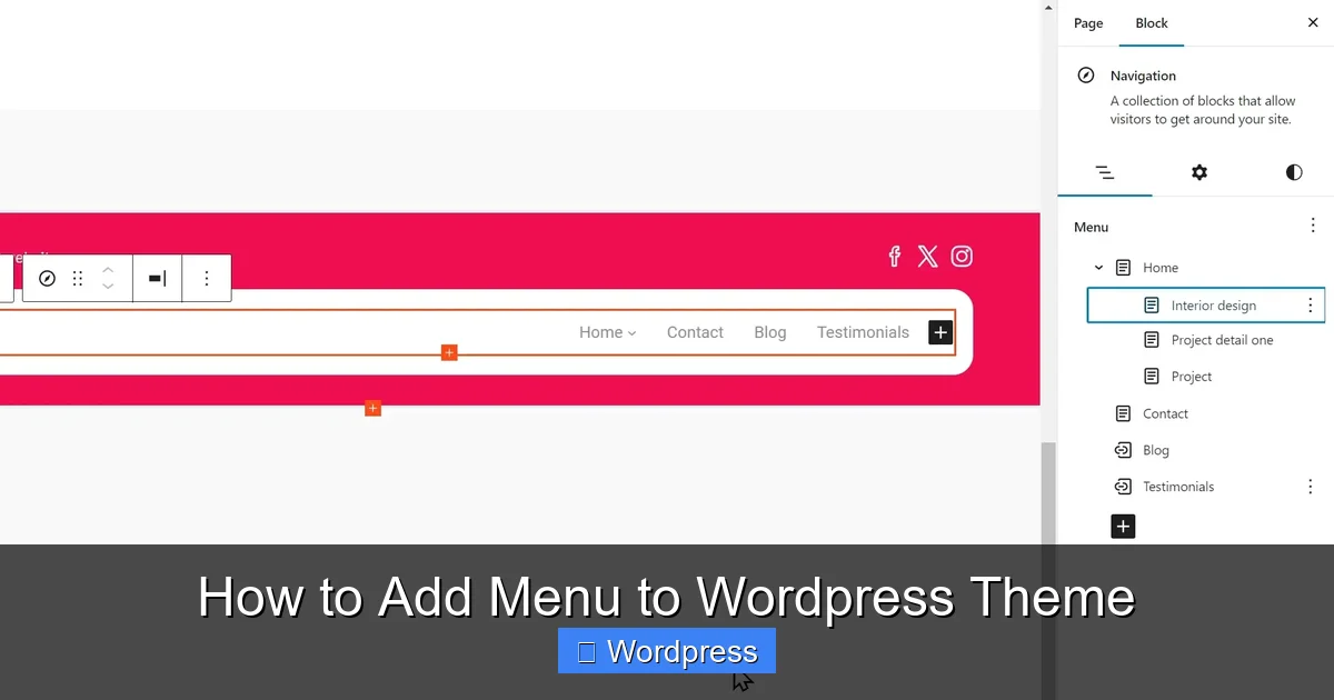 How to Add Menu to WordPress Theme